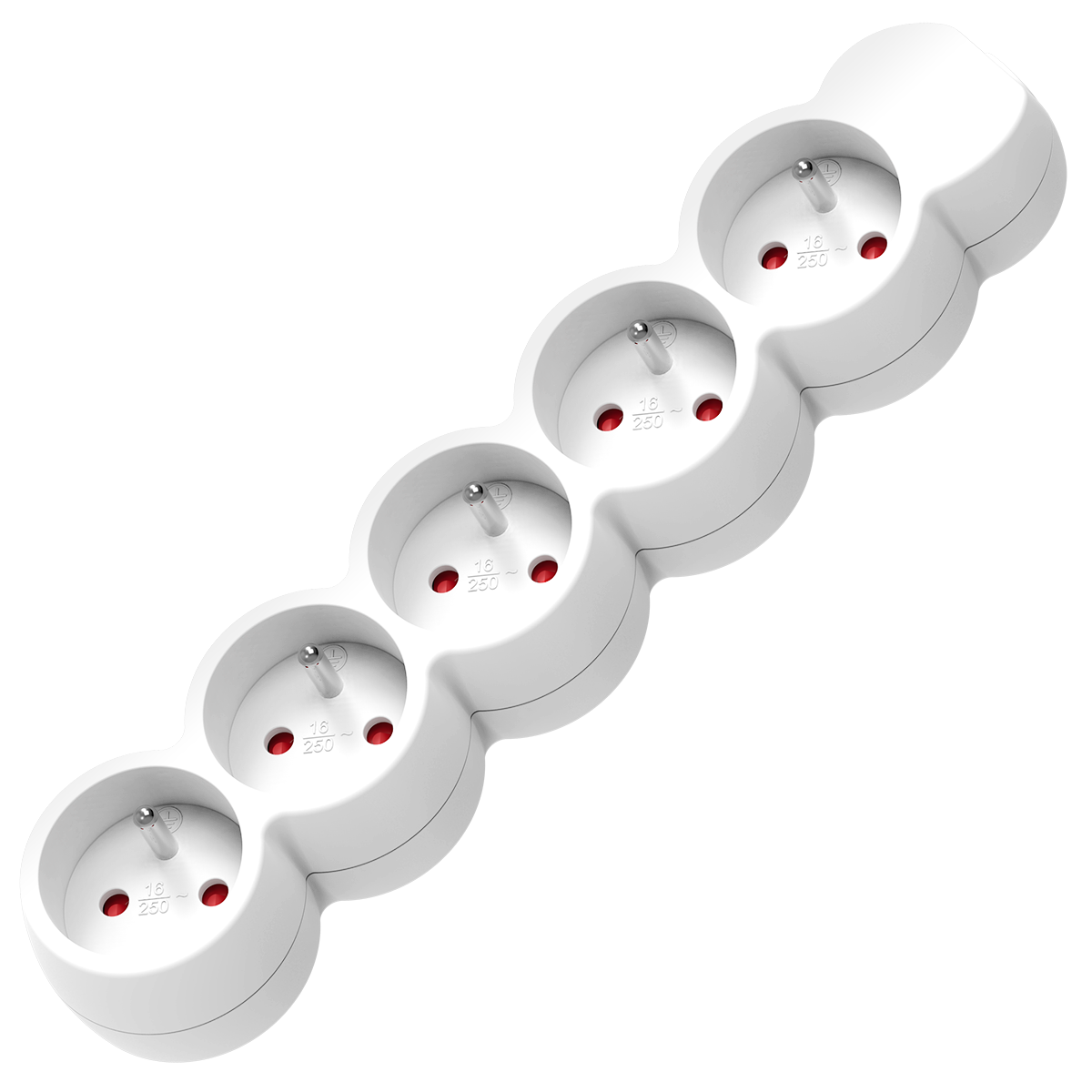 Extension cord 5x 2P+Z, 3m